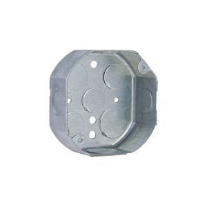 Cajetín metálico octogonal 4" combinado Tezza