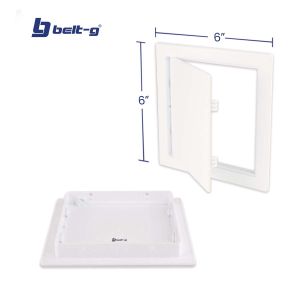 Tapa registro plástica para pared 6" x 6" Belt-g