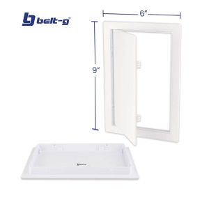 Tapa registro plástica para pared 6" x 9" Belt-g
