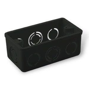Cajetín rectangular PVC conduit 4 x 2" negro Tubrica