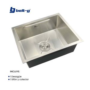 Fregadero una tina 55 x 45 cm bajo tope acero inoxidable Belt-g