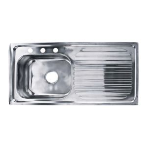 Fregadero sobretope de 1 ponchera lado izquierdo 100 x 50 cm Aqua Nuova