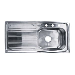 Fregadero de montaje superior con ponchera derecha 100x50 cm Aqua Nuova