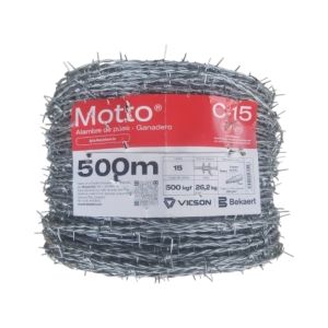 Alambre de púas motto c15 x 500 m Vicson