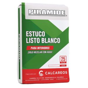 Estuco listo blanco 25 kg Pirámide