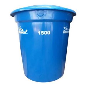 Tanque cónico doble capa 1500 litros azul con conexión para tanque Resinca