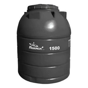 Tanque Jumbo doble capa 1500 litros negro con conexión para tanque Resinca
