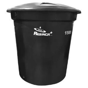 Tanque cónico doble capa 1500 litros negro con conexión para tanque Resinca