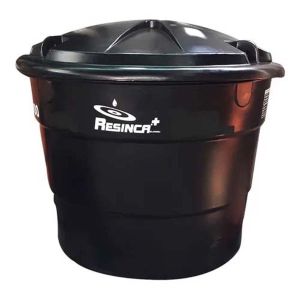 Tanque cónico una capa euro 3000 litros negro con conexión para tanque Resinca