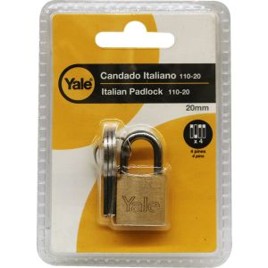 CANDADO ESTANDAR DORADO 20MM 110-20. YALE