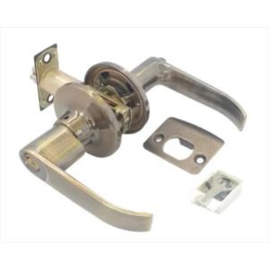 CERRADURA DE MANILLA ALCOBA BRONCE ANTIGUO MARRON. TEZZA