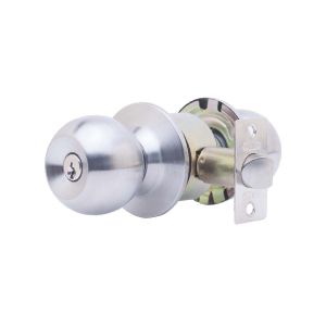 Cerradura de pomo dormitorio cromo mate blister Gato