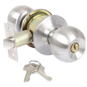 CERRADURA CIL POMO ALCOBA SATINADO PLATEADO. TEZZA