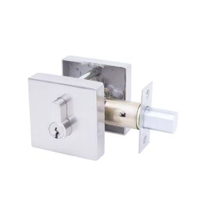 Cerrojo cilindro perilla cuadrado mate cromado Gato