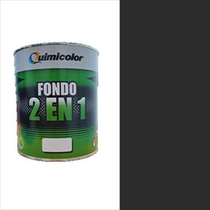 Fondo esmalte 2 en 1 1/4 galón negro Quimicolor