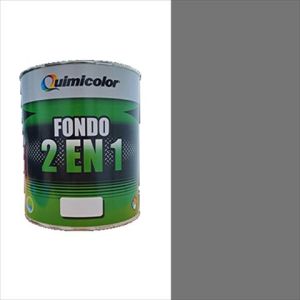 Fondo esmalte 2 en 1 1/4 galón gris Quimicolor