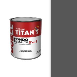 Fondo esmalte 2 en 1 titan 1/4 galón gris Manpica