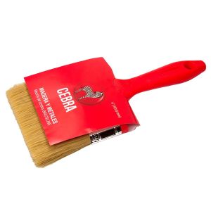 Brocha cerdas sintéticas 4" roja Cebra
