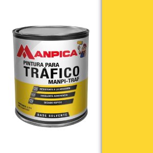 Pintura tráfico vial base agua 1 galón amarillo Manpica