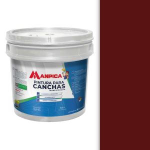 Pintura canchas deportivas manpicancha cuñete (4 galones) rojo Manpica
