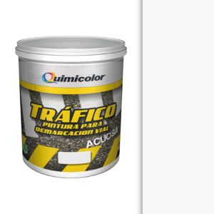 Pintura tráfico vial base agua 1 galón blanco Quimicolor