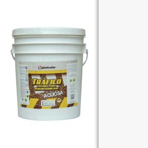Pintura tráfico vial base agua cuñete (4 galones) blanco Quimicolor
