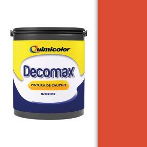Pintura caucho decomax clase C 1 galón naranja Quimicolor