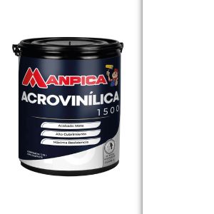 Pintura caucho acrovinilica 1500 clase A 1 galón blanco Manpica