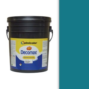 Pintura caucho decomax clase C cuñete (4 galones) azul costanero Quimicolor