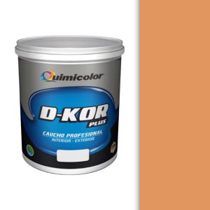 Pintura caucho d-kor clase B 1 galón mandarina Quimicolor