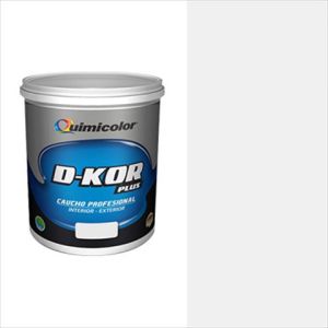 Pintura caucho satinado d-kor clase B 1 galón blanco Quimicolor