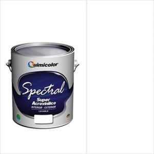 Pintura caucho satinado spectral clase A 1 galón blanco Quimicolor