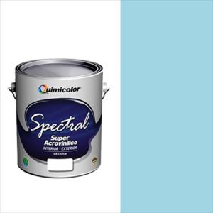 Pintura caucho satinado spectral clase A 1 galón azul claro Quimicolor