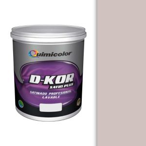 Pintura caucho satinado d-kor clase B 1 galón greige Quimicolor