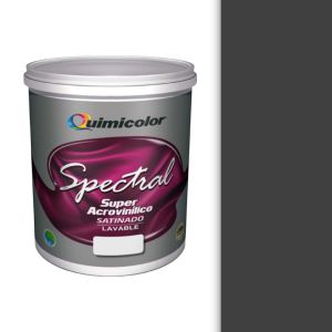Pintura caucho satinado spectral clase A 1 galón gris oscuro Quimicolor