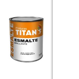 Pintura esmalte brillante titan clase B 1/4 galón blanco Manpica