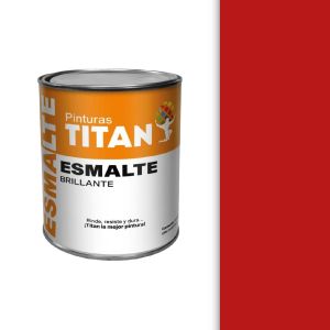 Pintura esmalte brillante titan clase B 1/4 galón rojo Manpica