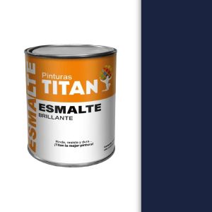 Pintura esmalte brillante titan clase B 1/4 galón azul marino Manpica