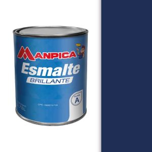 Pintura esmalte brillante clase A 1 galón azul colonial Manpica
