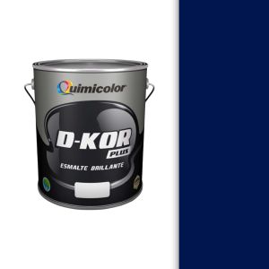 Pintura esmalte brillante d-kor clase B 1/4 galón azul colonial Quimicolor