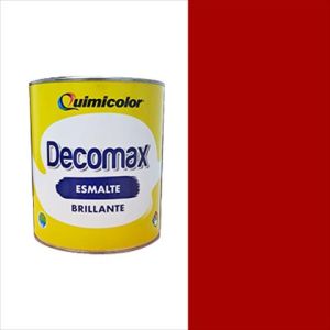 Pintura esmalte brillante decomax clase C 1/4 galón rojo Quimicolor
