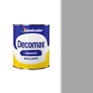 Pintura esmalte brillante decomax clase C 1/4 galón gris claro Quimicolor