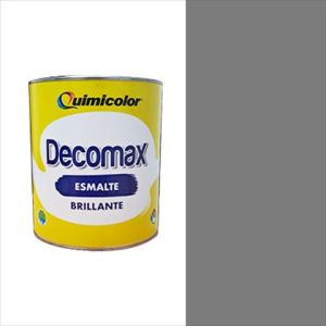 Pintura esmalte brillante decomax clase C 1/4 galón gris hierro Quimicolor