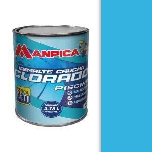 Pintura esmalte caucho clorado 1 galón azul Manpica