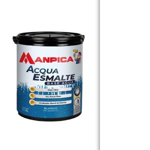 Pintura esmalte acqua 1 galón blanco Manpica