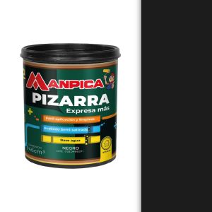 Pintura pizarra base agua 1/4 galón negro Manpica