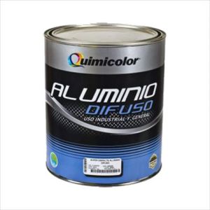 Pintura esmalte sintético aluminio difuso 1 galón Quimicolor