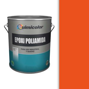 Pintura esmalte epoxi poliamida 1 galón naranja tráfico Quimicolor