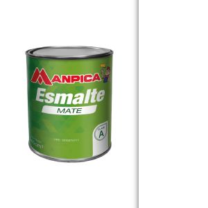 Pintura esmalte mate clase A 1/4 galón blanco Manpica