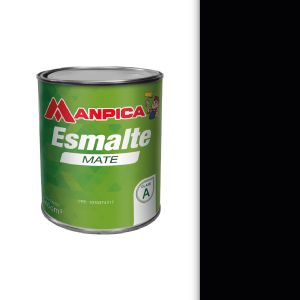 Pintura esmalte mate clase A 1/4 galón negro Manpica